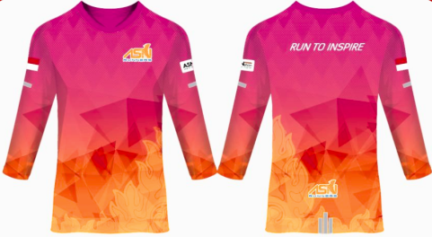 Lengan Panjang Pink-Orange